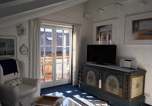 Wohnzimmer mit Bergblick nach Westen