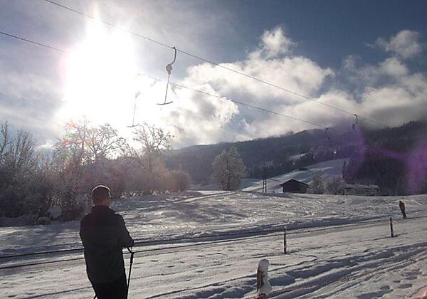 Hoferlift gleich hinter dem Haus