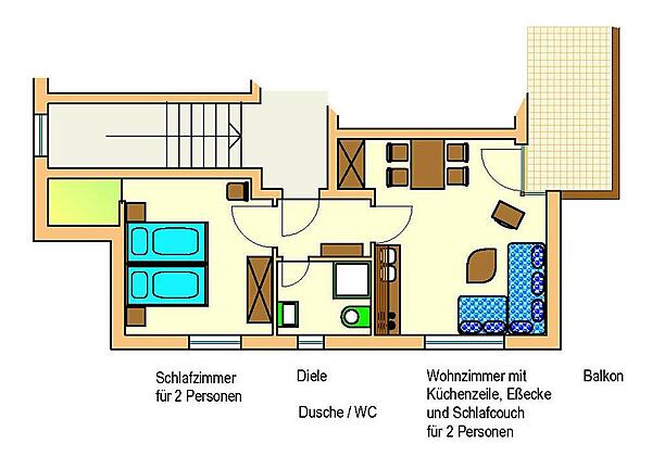 Grundriss Ferienwohnung