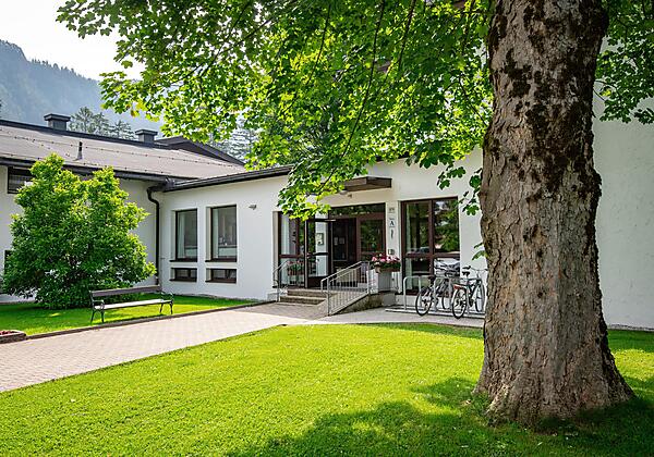 Eingangsbereich Grubhof mit dem Schlüsselkasten