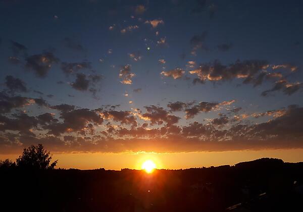 Sonnenuntergang vom Balkon aus