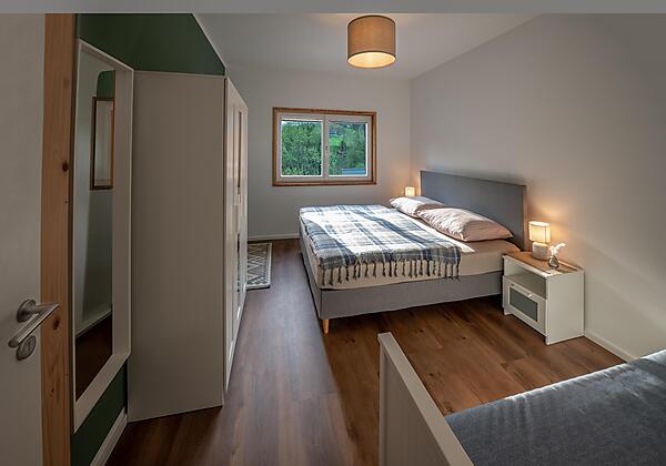 Blick ins Schlafzimmer