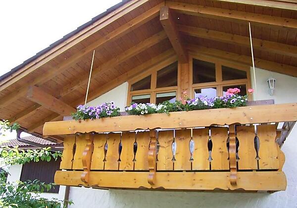 Balkon der Ferienwohnung im 1. Stock Ostseite