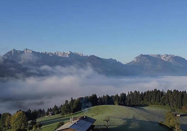 Freier, einzigartige Blick zum Kaisergebirge