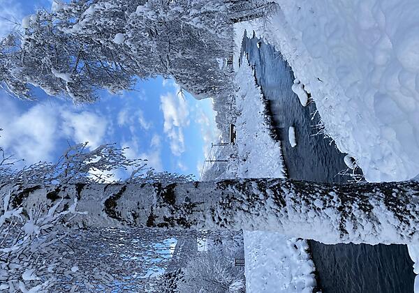 Verschneite Umgebung