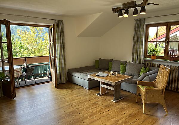 Geisteier's Hüs, Wohnzimmer mit Aussicht