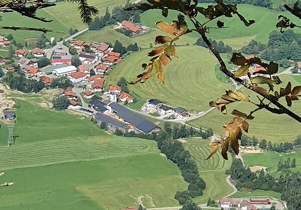 Blick auf den Hof - Grünten