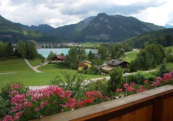 Blick vom Balkon zum Ortszentrum