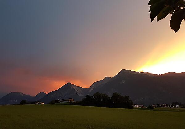 Abendstimmung überm Haus Lisa