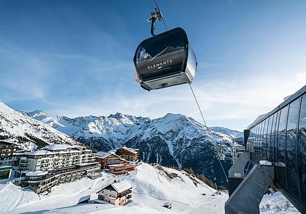 TVB Mittelstation Rotkogl Gondelbahn Blick Hochsöl