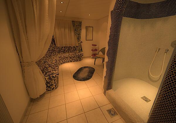 Wärmebank, Schwallbrause Wellness