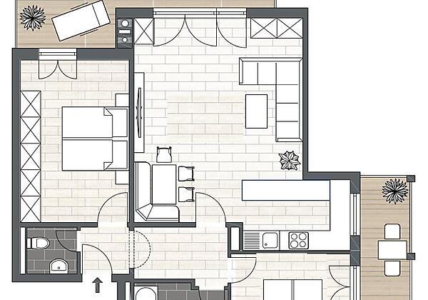 Grundriss FeWo Kapellenblick