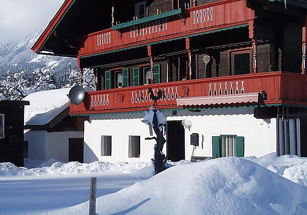 Landhaus Treffer im Winter