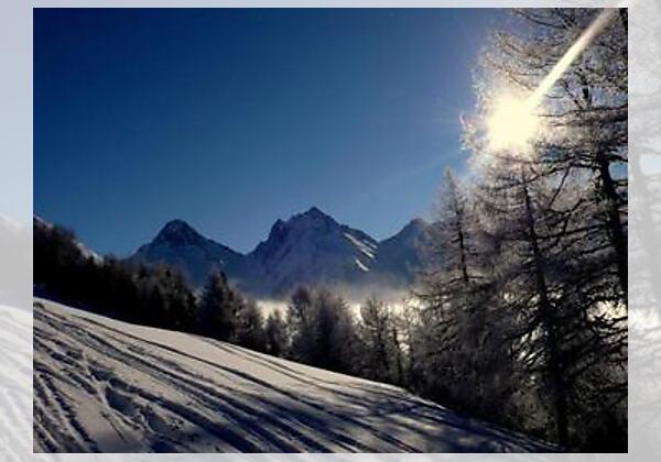 Erste Spuren in den Schnee ziehen....