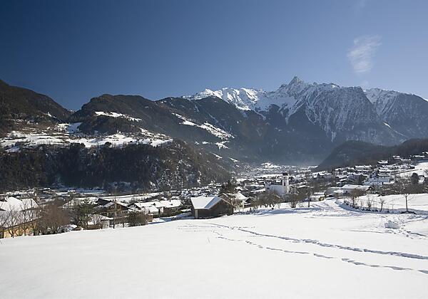 Ortsansicht Sautens Winter