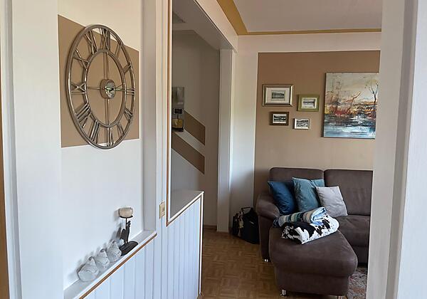 Blick vom Schlafzimmer zum Wohnzimmer