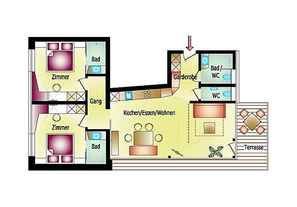 Thurnbach-Appartement-Zillertal-Aschau-Plan_Drei
