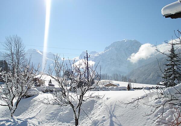 Blick vom Balkon auf Tennengebirge