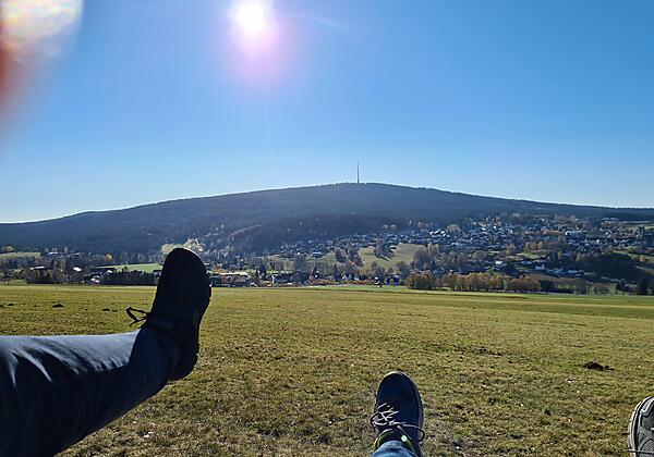 Aussicht vom Panoramaweg auf Bischofsgrün