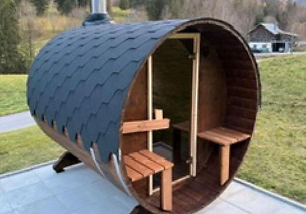 Fass- Sauna aussen