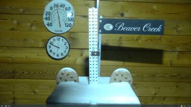 Blick auf den aktuellen Schneefall