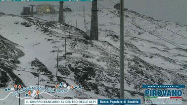 Blick auf die Gondel am Passo Stelvio