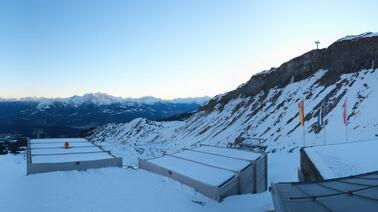 Blick von der Segneshütte (2.100 m)